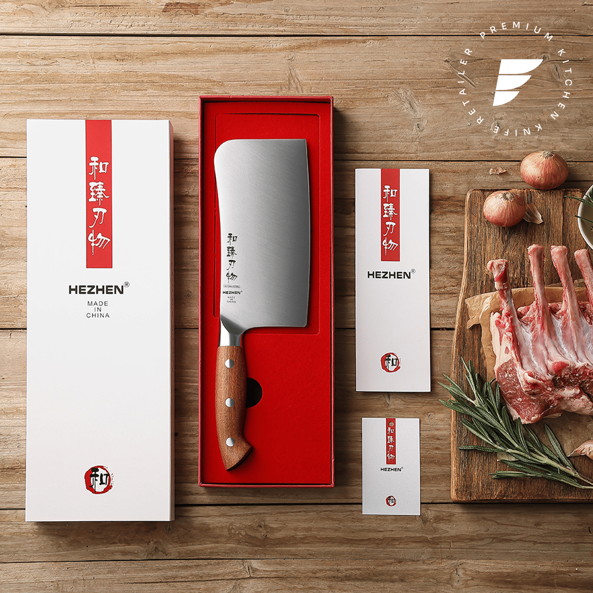 HEZHEN Supreme Series 7-Inch Bone Chopper Cleaver Knife - Image 5